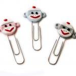 Sock Monkey Face PaperClip ..
