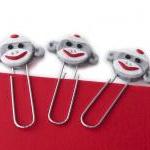 Gray Sock Monkey Face Paper..