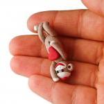 Brown Sock Monkey Pendant S..