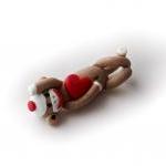 Brown Sock Monkey Pendant S..