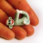 Green Sock Monkey Pendant S..