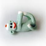 Green Sock Monkey Pendant S..