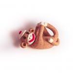 Brown Sock Monkey Pendant S..