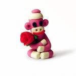 Pink Tiny Sock Monkey with ..